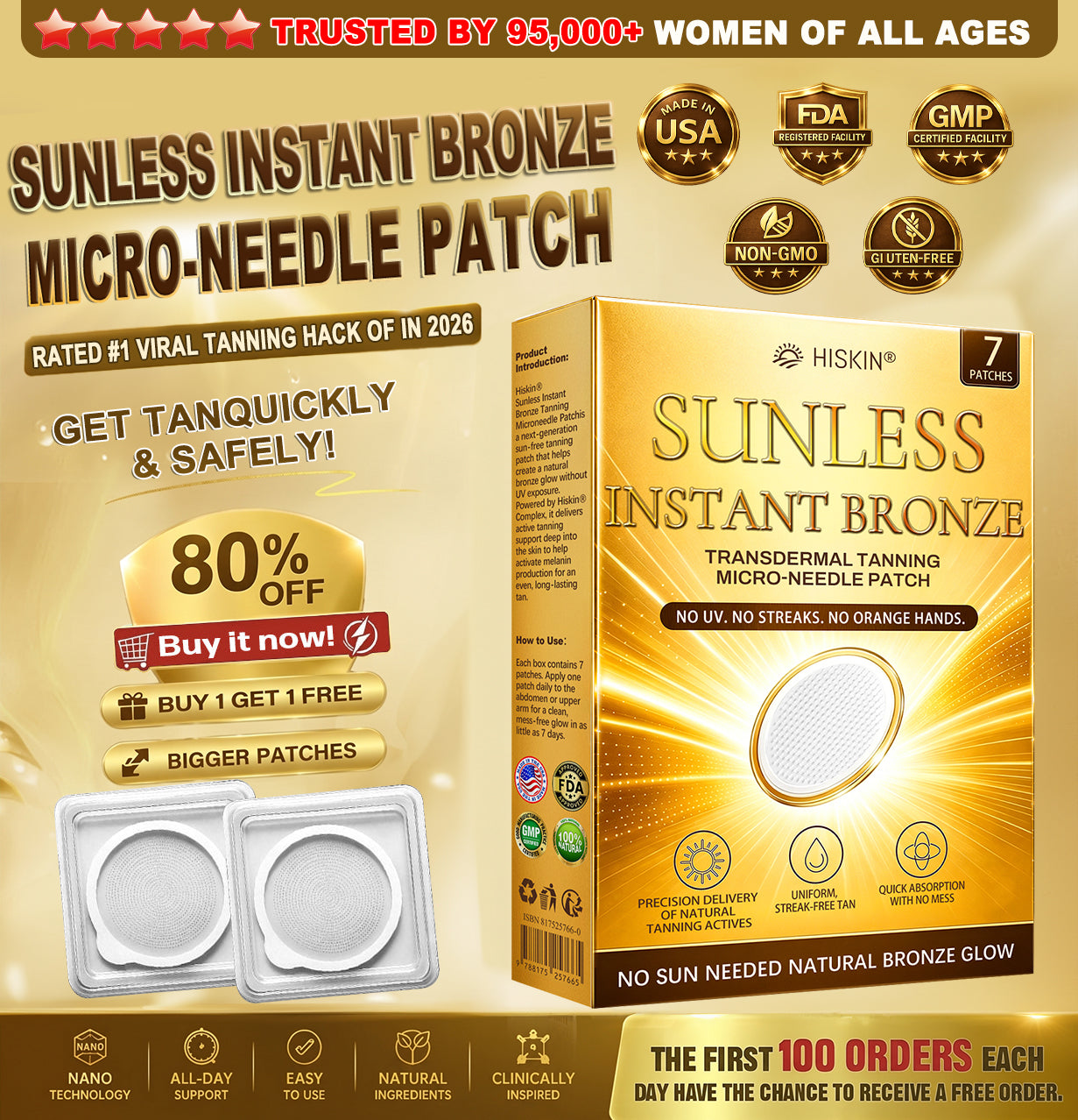 ☀️𝑶𝒇𝒇𝒊𝒄𝒊𝒂𝒍 𝑺𝒕𝒐𝒓𝒆 | ☀️ 𝐇𝐢𝐬𝐤𝐢𝐧® 𝐒𝐮𝐧𝐥𝐞𝐬𝐬 𝐈𝐧𝐬𝐭𝐚𝐧𝐭 𝐁𝐫𝐨𝐧𝐳𝐞 𝐓𝐚𝐧𝐧𝐢𝐧𝐠 𝐌𝐢𝐜𝐫𝐨𝐧𝐞𝐞𝐝𝐥𝐞 𝐏𝐚𝐭𝐜𝐡 🇺🇸 (𝐉𝐮𝐬𝐭 𝐨𝐧𝐜𝐞 𝐚 𝐝𝐚𝐲) 𝐕𝐢𝐬𝐢𝐛𝐥𝐞 𝐁𝐫𝐨𝐧𝐳𝐞 𝐆𝐥𝐨𝐰 𝐢𝐧 𝟕 𝐃𝐚𝐲𝐬 ✅ 𝐍𝐨 𝐔𝐕, 𝐍𝐨 𝐎𝐫𝐚𝐧𝐠𝐞, 𝐍𝐨 𝐒𝐭𝐫𝐞𝐚𝐤𝐬, 𝐍𝐨 𝐃𝐇𝐀, 𝐍𝐨 𝐌𝐞𝐬𝐬.
